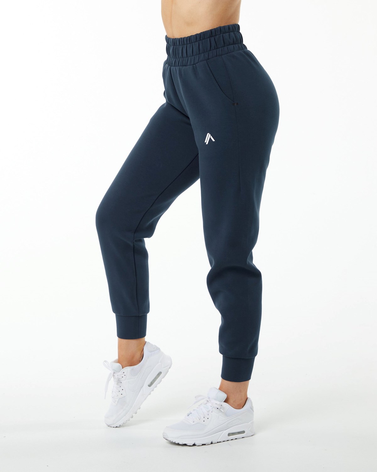 Comprar Pantalones Jogger Alphalete Precios México - Interlock Knit Cuffed Jogger  Mujer Azul Marino